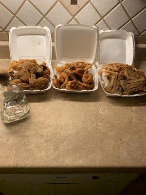 10 wings,large jumbo shrimp,large catfish tails & Patron Silver to wash it down!