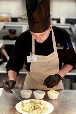 Chef Brice in action on a busy Friday night dinner service