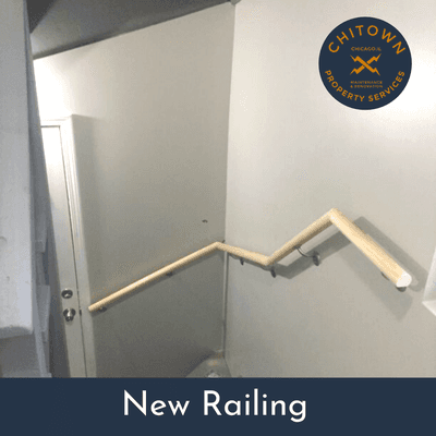 We added this new hand railing in order to provide some more peace of mind while going up or down the stairs of this property.