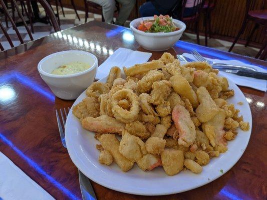 Fried seafood