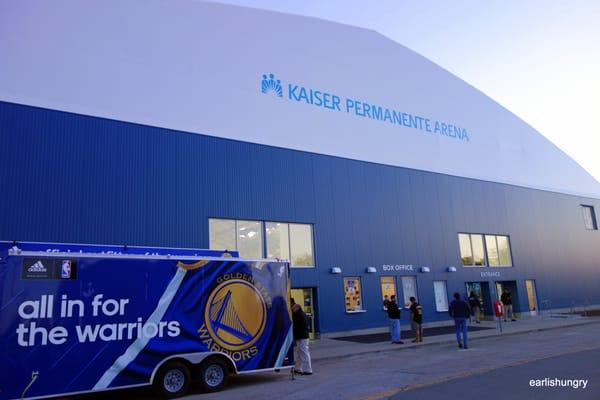 the truck in front is their team shop