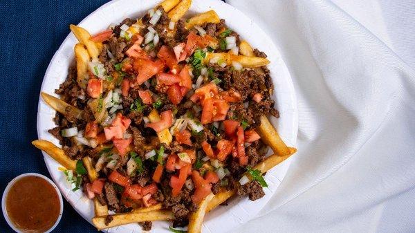 Asada cheese fries