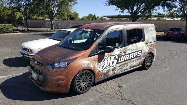 custom designed graphics for our shop van custom vinyl vehicle wrap