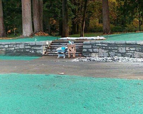 Hydroseeding at Memorial Wall in Tenino Washington