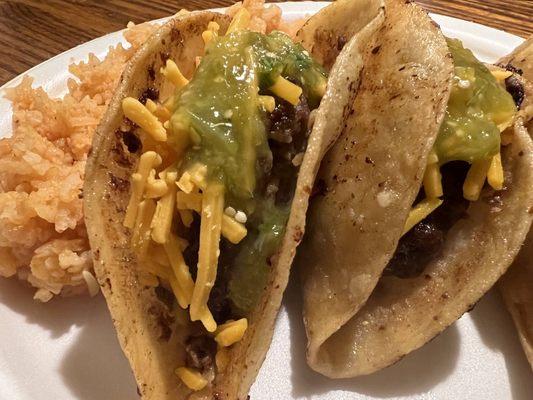 Romeros tacos with only cheese