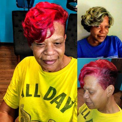 Haircolor and Haircut Makeover! From Sterling to Crimson!