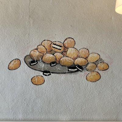 Mural of fried Oreos