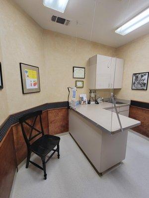 Inside one of our exam rooms