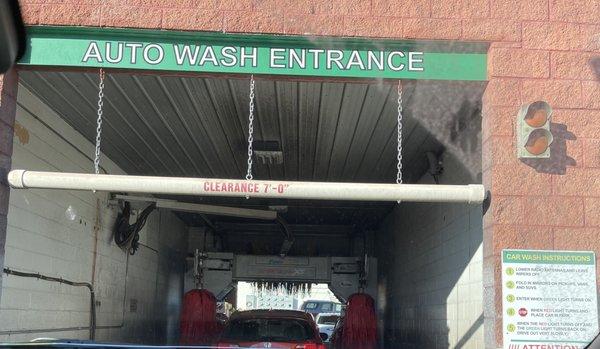 Outside the automatic wash