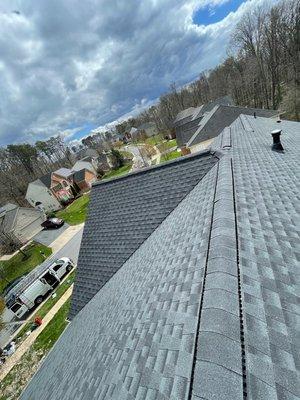 Completed roofing system.