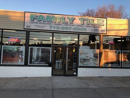 Front of family tile company location thks