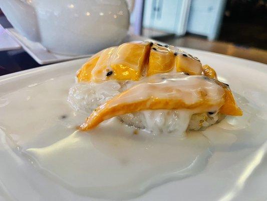 Mango sticky rice dessert ($7.95)