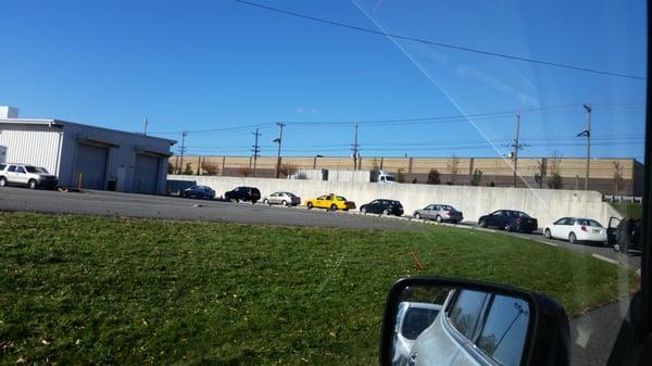 About 20 cars in line on a Friday morning at 10am