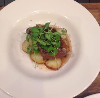 Pan Seared Strip Loin with Shiitake and Cognac