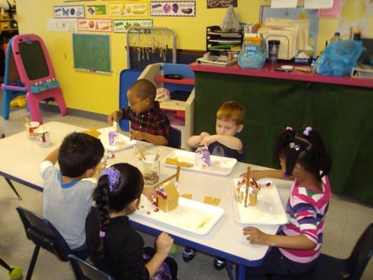 Making Gingerbread Houses