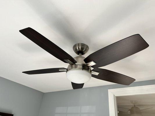 Ceiling fan installation