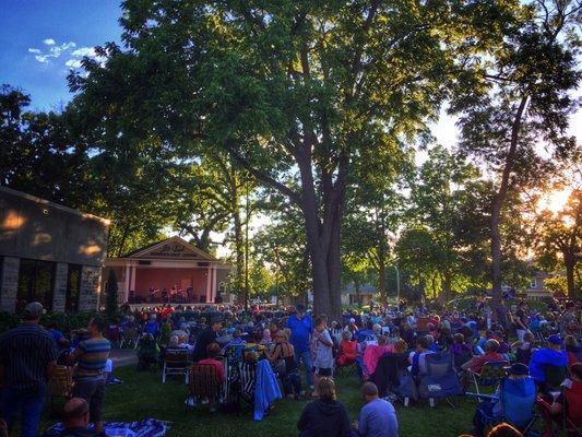 The crowd at a Tribute Tuesday concert at the Les Paul Performance Center.