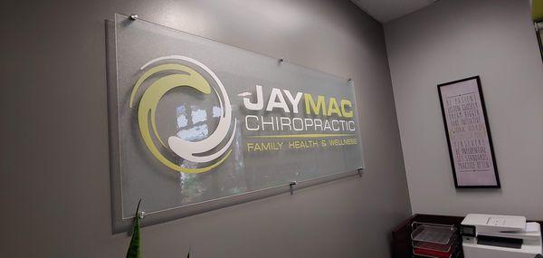 JayMac Chiropractic Front Logo Sign