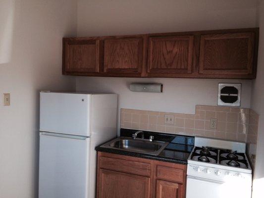 Kitchen with updated cabinets