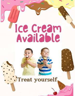 Ice cream available