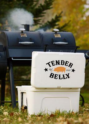 Yeti Cooler Full of Tender Belly Products