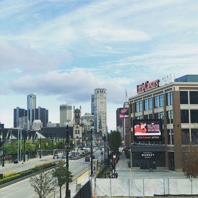 View down Woodward