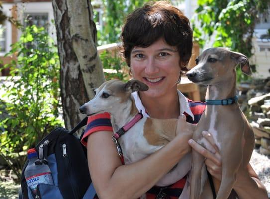 Me and my Italian Greyhounds, Fresca and Oliver!