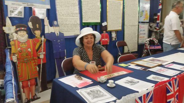 Jane the British realtor at the International Festival