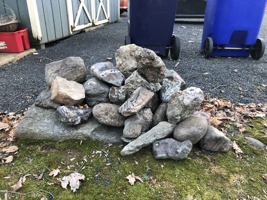 A rock sculpture from one of our jobs.