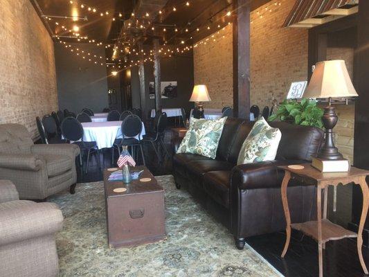 Living room at The Main Floor boutique hotel