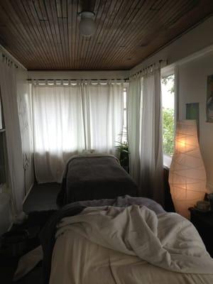 One of the massage rooms, room for 2