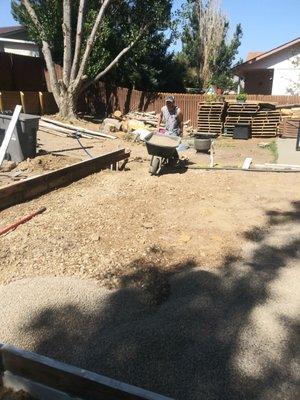 Forming for patio