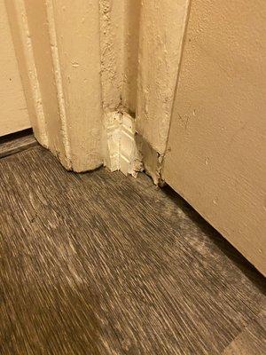 Shoddy baseboard that I ignored at the time.