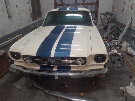 66 mustang fastback just after we finished restoring it