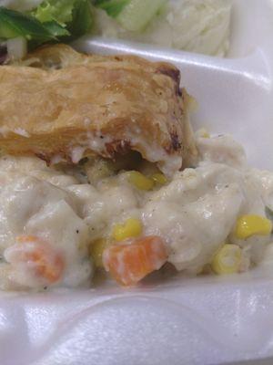 Close-up of the pot pie.