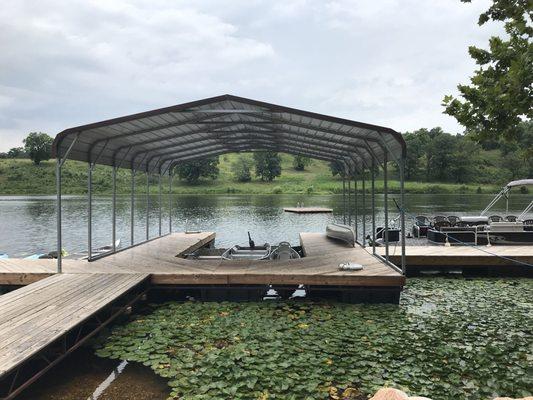 They have a 37 acre pond complete with dock, paddle boats, kayaks, paddle boards, and a floating dock in the middle of the pond!