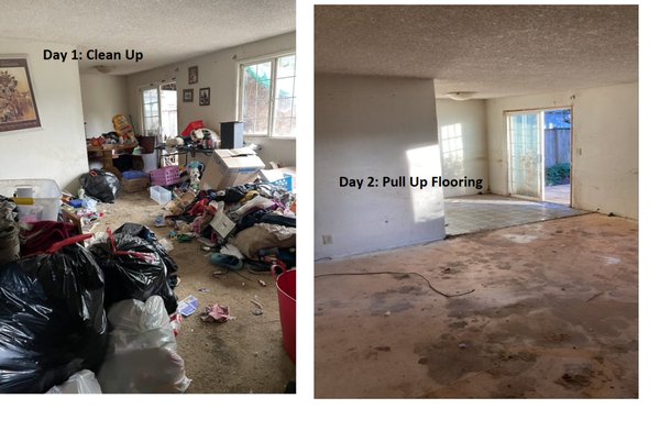 Pre- remodel, this home need a lot of clean up before we could even start the remodel.