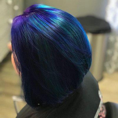 Mermaid hair Pravana Vivids with Olaplex!