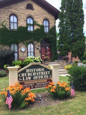 The Law Office of Mark E. Sostarich is located at Historic Church Street Law Offices in Elkhorn, Wisconsin