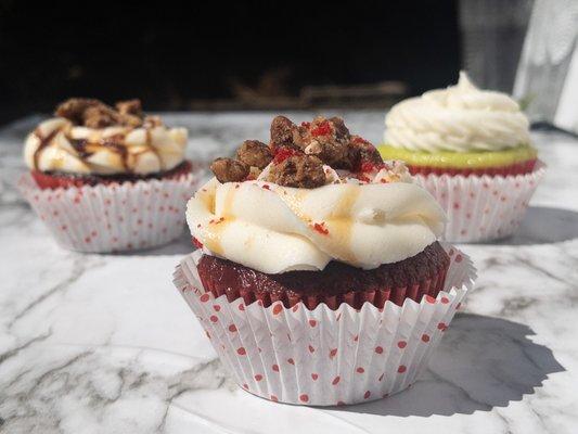 White Chocolate Cheesecake STUFFED Red Velvet!!