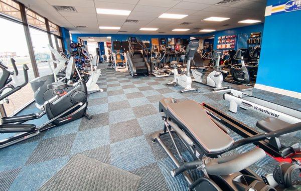 Rower, treadmill, bike, elliptical, Stairmaster, stair mill, weight, free weight