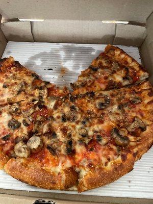 Mushroom Madness medium pizza