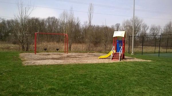 old playground in the back of the park