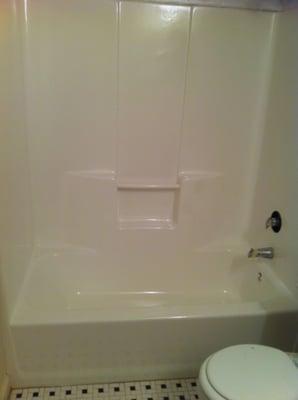 Fiberglass tub and surround AFTER!