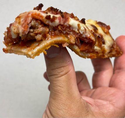 Incorvia's Meat Lovers Pizza has so much meat that it "falls off the bone!"