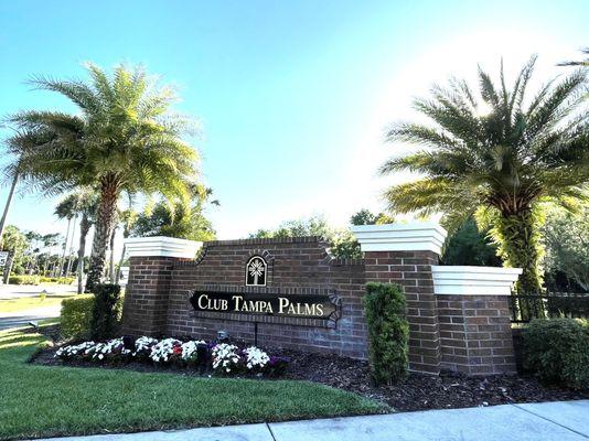 Tampa Palms Estates Club House Sign, New Tampa