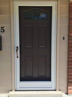 Custom entry and storm door, installed in Royal Oak