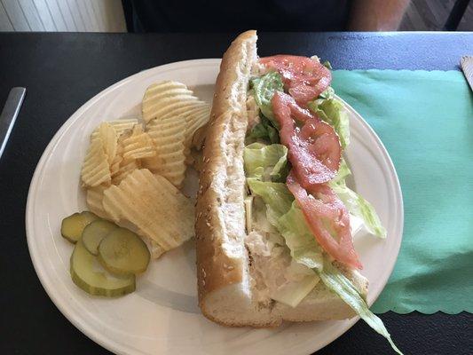 Tuna salad hoagie