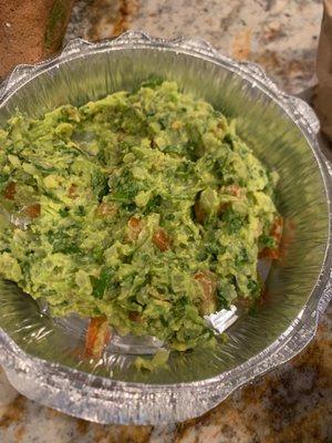 guacamole served with house made chips