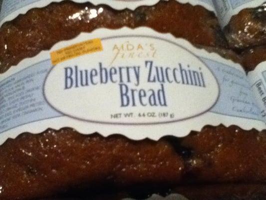 Blueberry Zucchini Loaf bread, no preservatives, no dairy